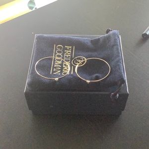 LANA diamond stud hoop earrings